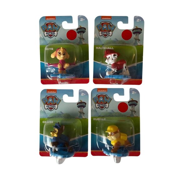 Nickelodeon Other - Paw Patrol Mini Figures – Chase, Marshall, Skye & Rubble (Basket Stuffer)